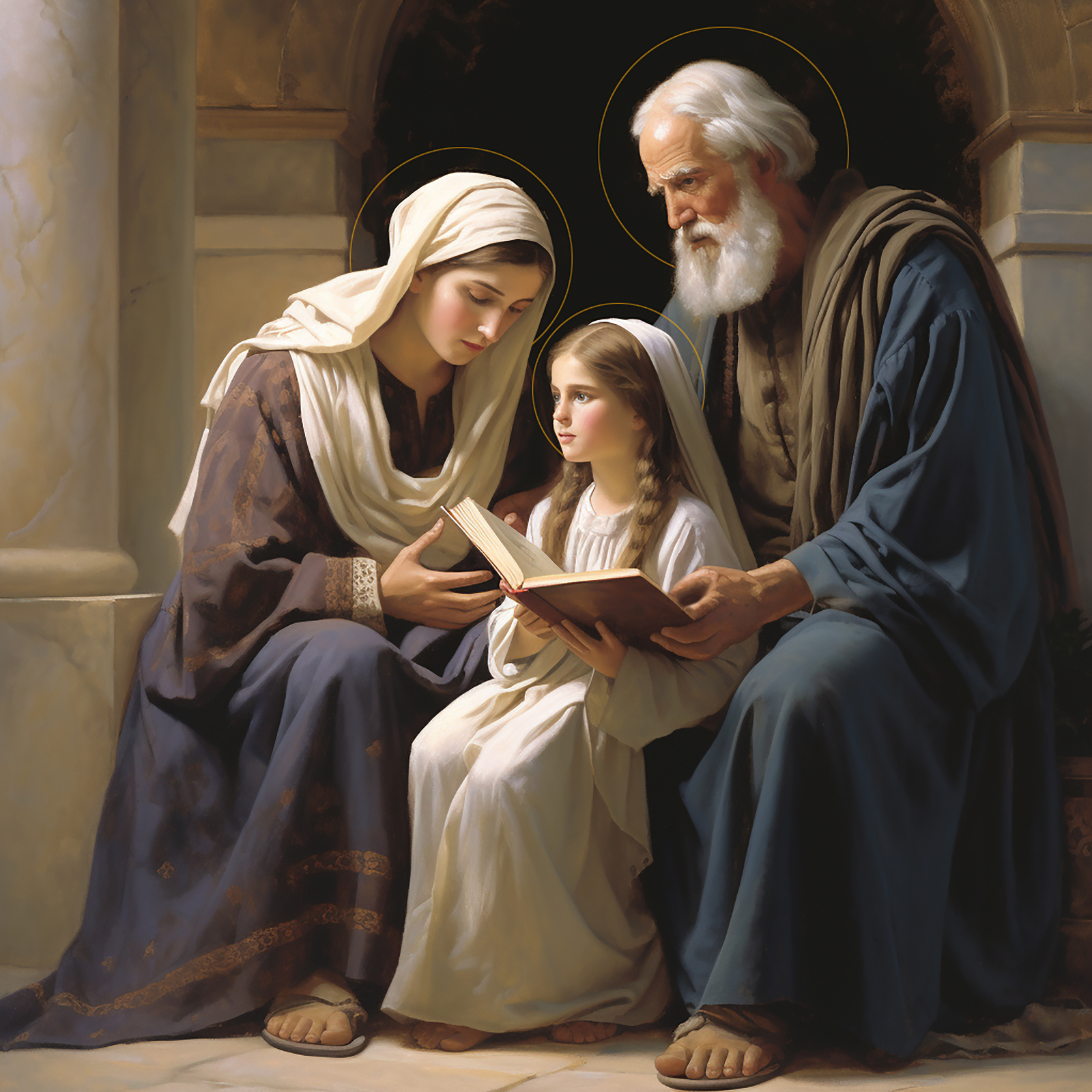 Parish Patron Saints A picture of St Anne and St Joachim with their daughter, Bl Virgin Mary